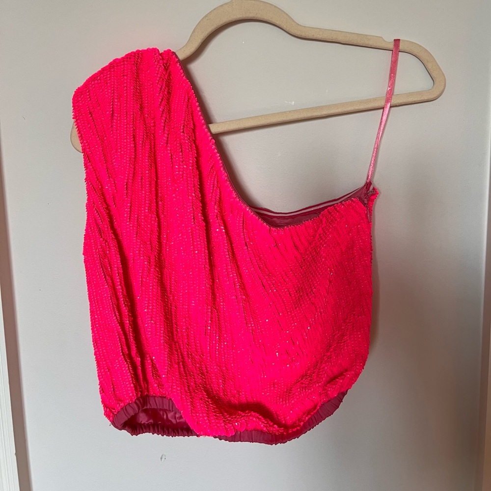 Sequin One shoulder top